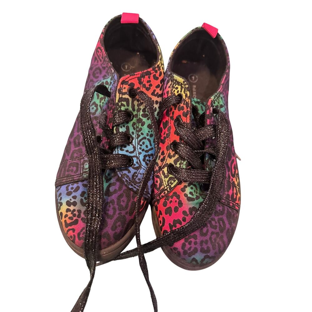 Rainbow cheetah girls' sneakers